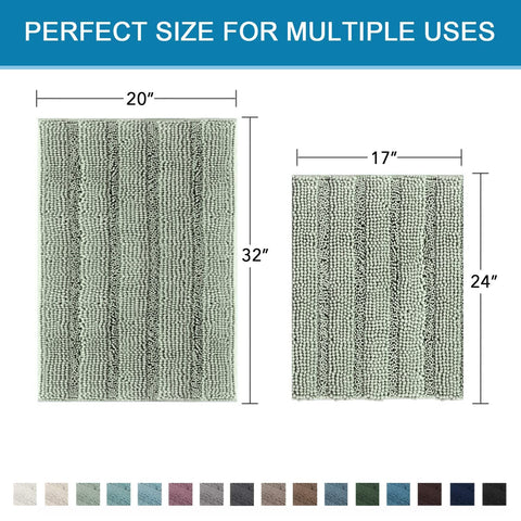 H.VERSAILTEX Sage bath rugs are machine washable and easy to care for.