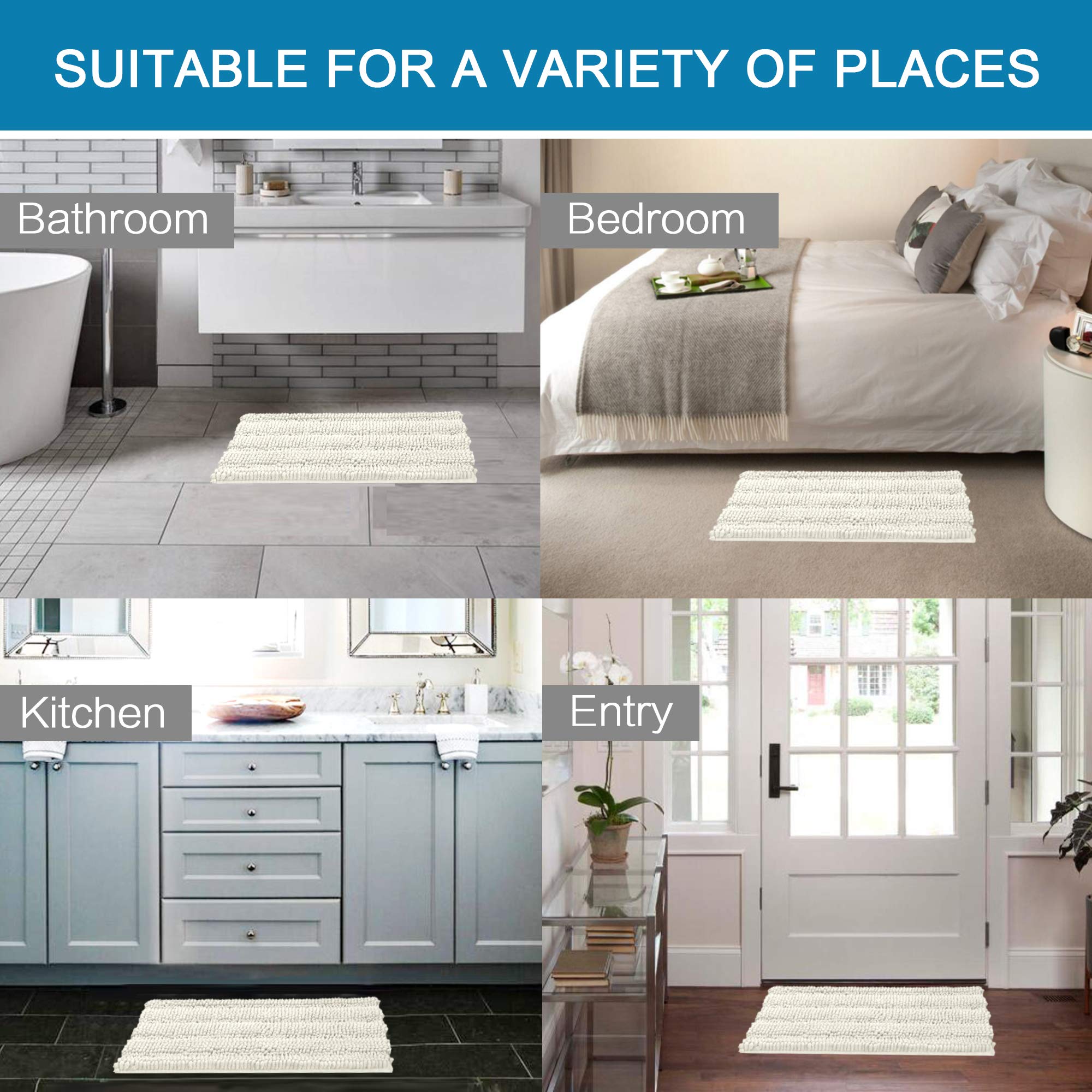 H.VERSAILTEX plush chenille rug creates spa-like warmth
