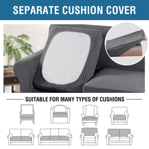 H.VERSAILTEX checkered jacquard fabric slipcover with bold texture