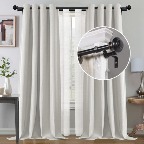 H.VERSAILTEX telescoping rod showing adjustable length for 16.2 to 90.6 inches