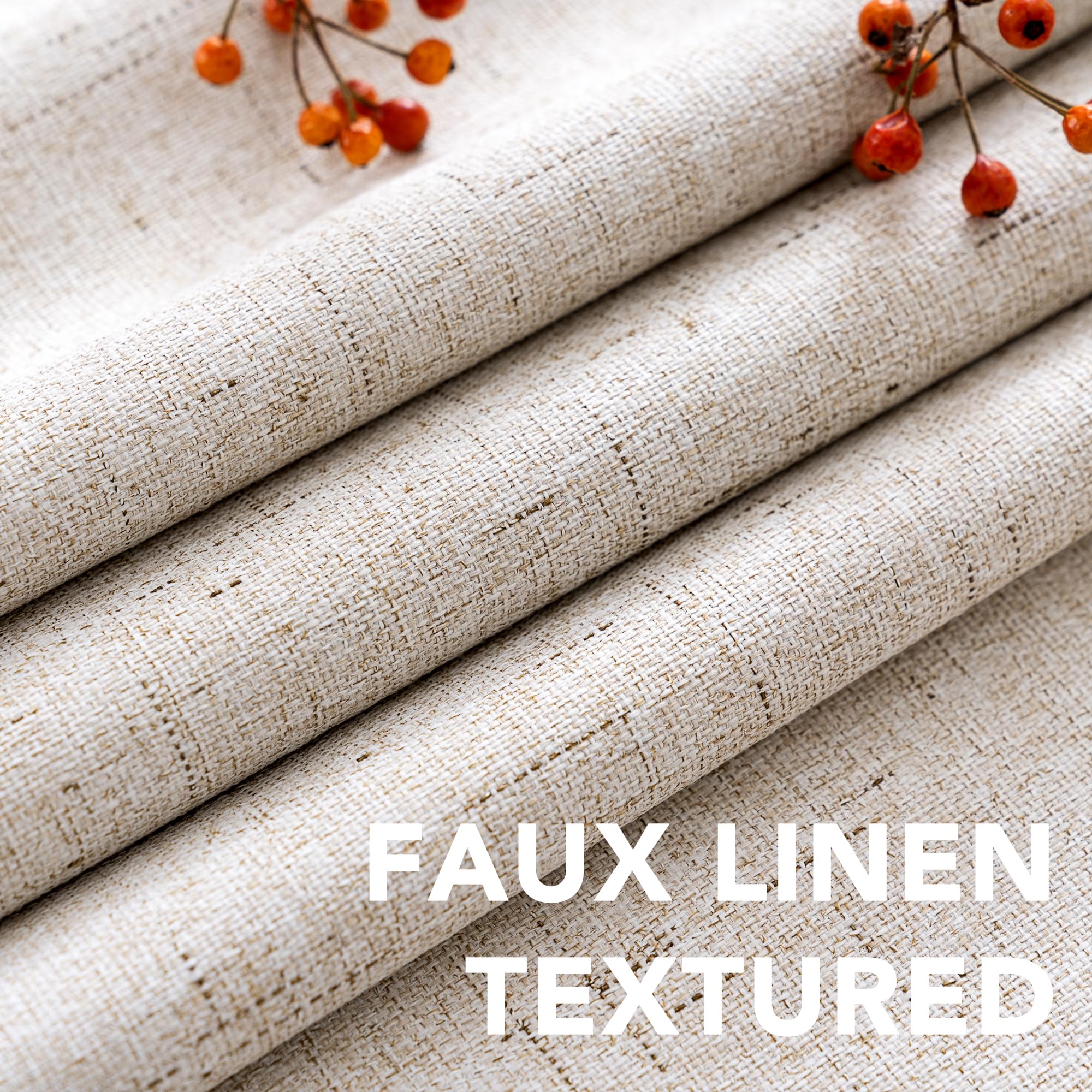 H.VERSAILTEX textured linen fabric close-up shows weave and softness