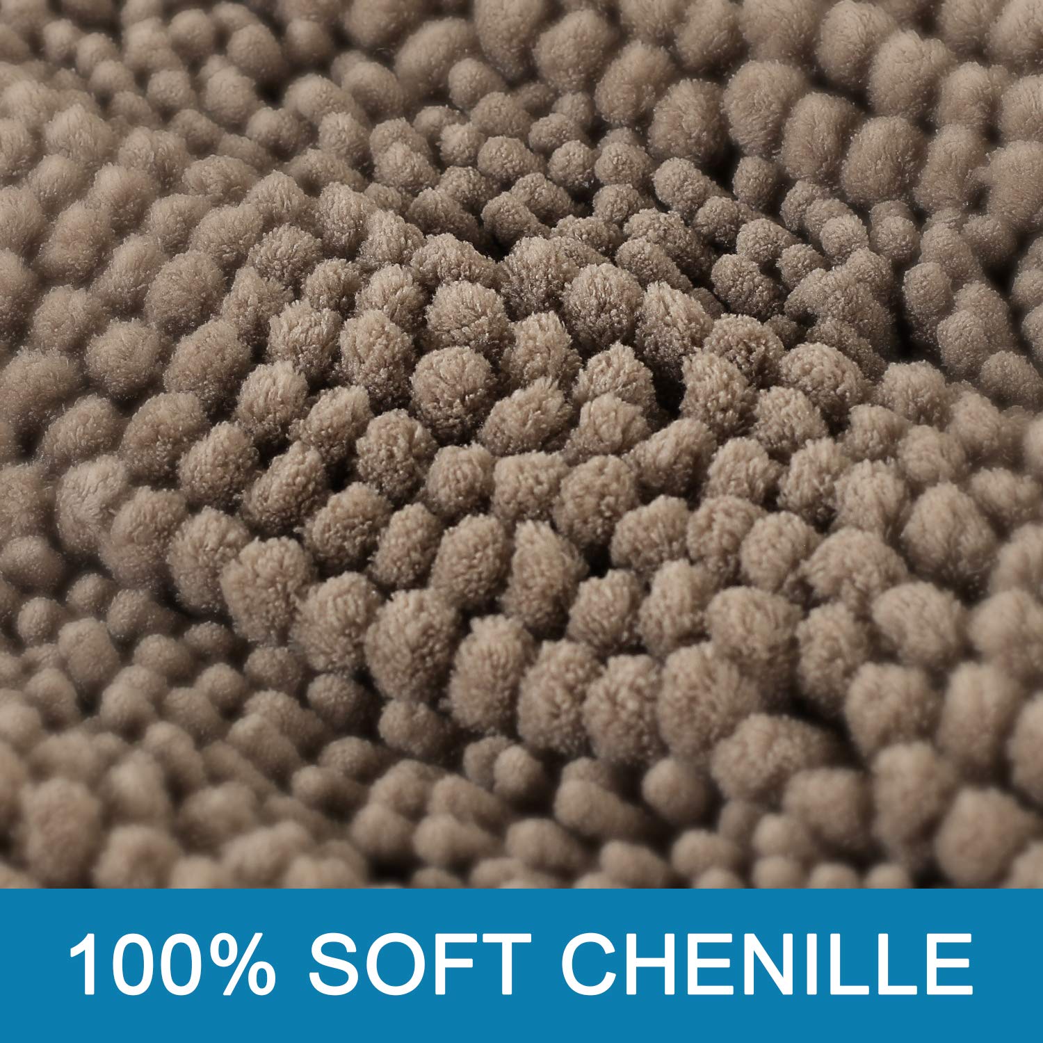 H.VERSAILTEX thick shaggy chenille rug pair offers plush underfoot comfort.