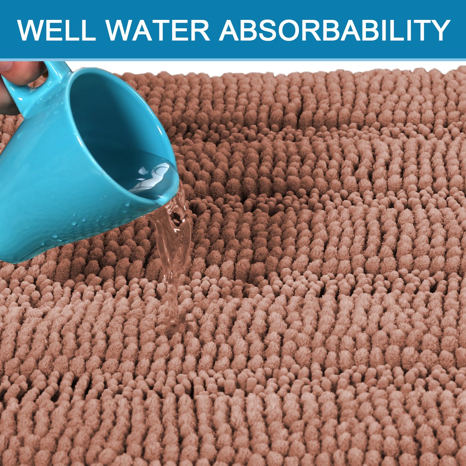 H.VERSAILTEX two-piece rug set fits standard bathrooms.