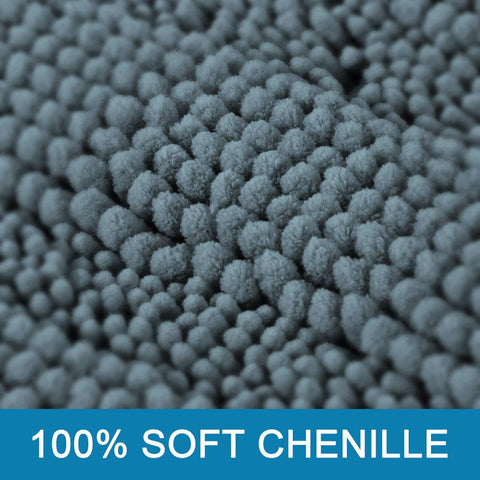 H.VERSAILTEX ultra-thick plush chenille rug adds cozy softness under bare feet.