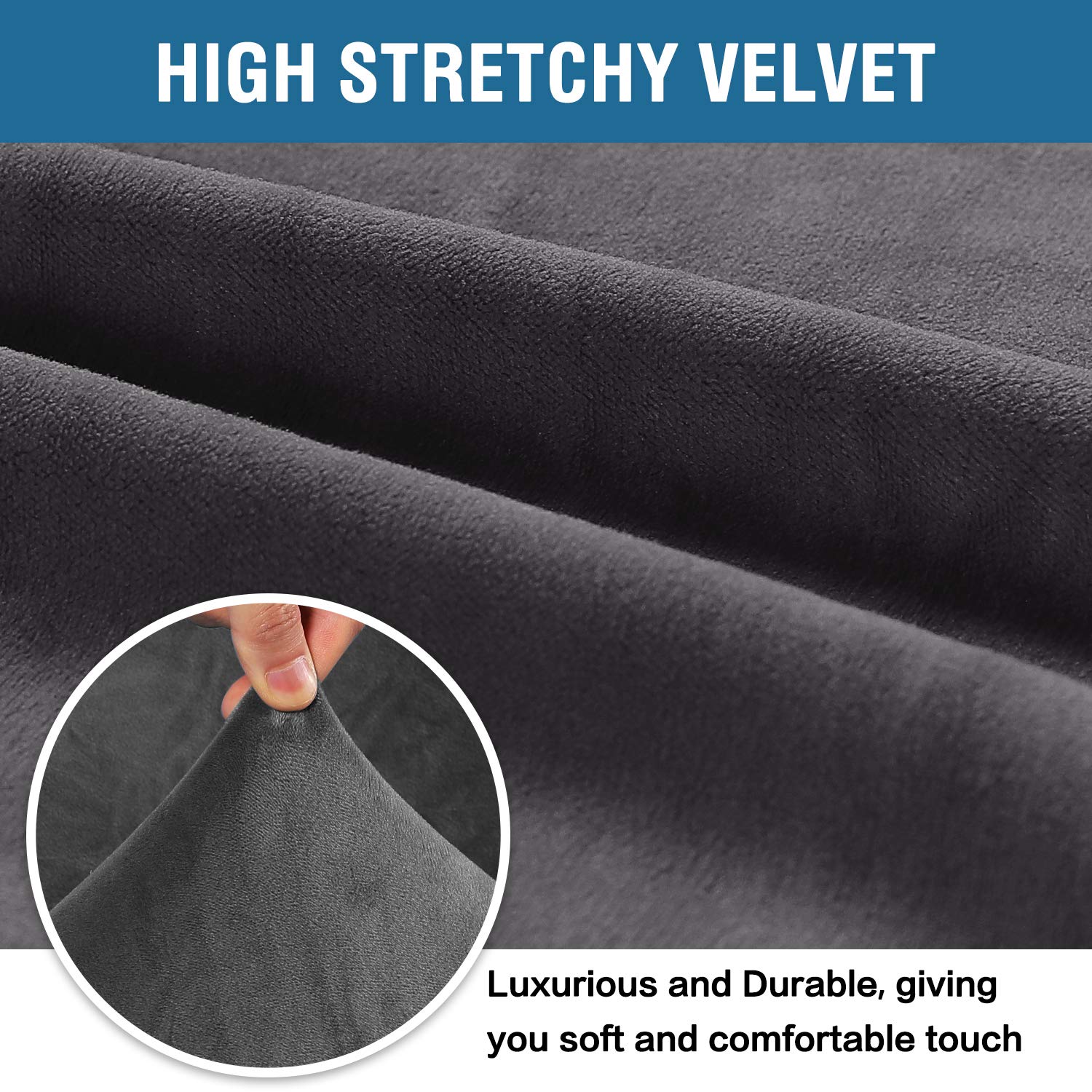 H.VERSAILTEX non-slip bottom velvet cover keeps the couch in place