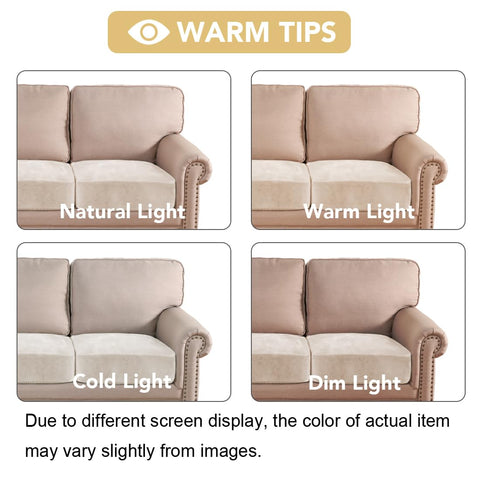 H.VERSAILTEX ivory cushion cover protects furniture from wear and spills.