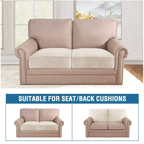 H.VERSAILTEX cushion cover stretches to fit square and L-shaped cushions.