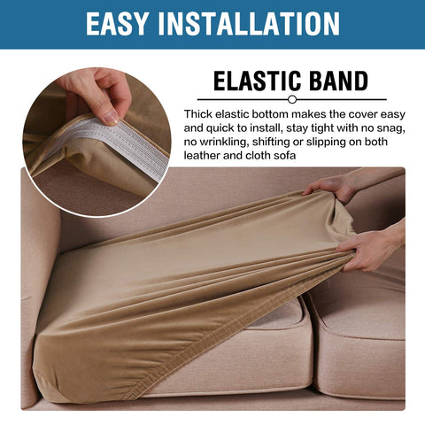 H.VERSAILTEX cushion cover with elastic bottom, secure placement.