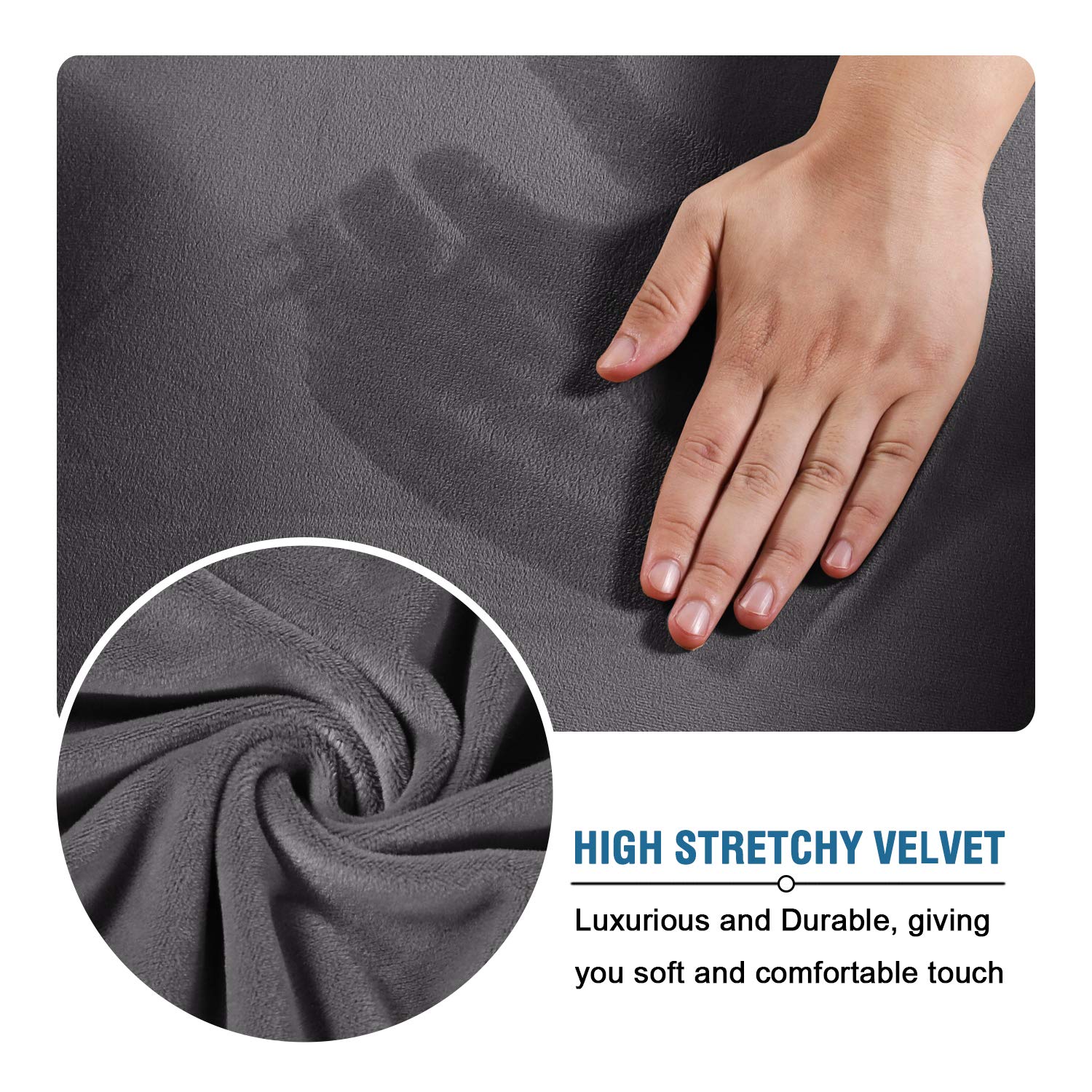 H.VERSAILTEX velvet texture close-up shows rich fabric and premium feel
