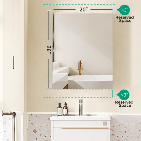 HABIUBIU 20x26-inch cabinet fits many bathrooms with a sleek design.