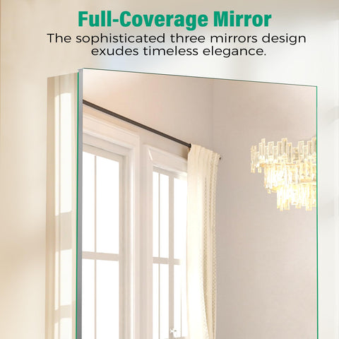 HABIUBIU 3mm tempered glass full-coverage mirror reflects clearly and brightly.