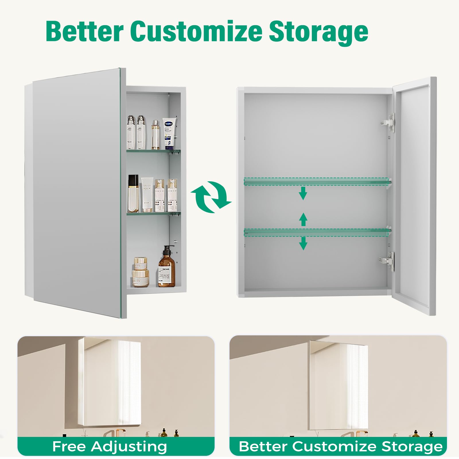 HABIUBIU recessed or surface-mount installation offers flexible setup options.