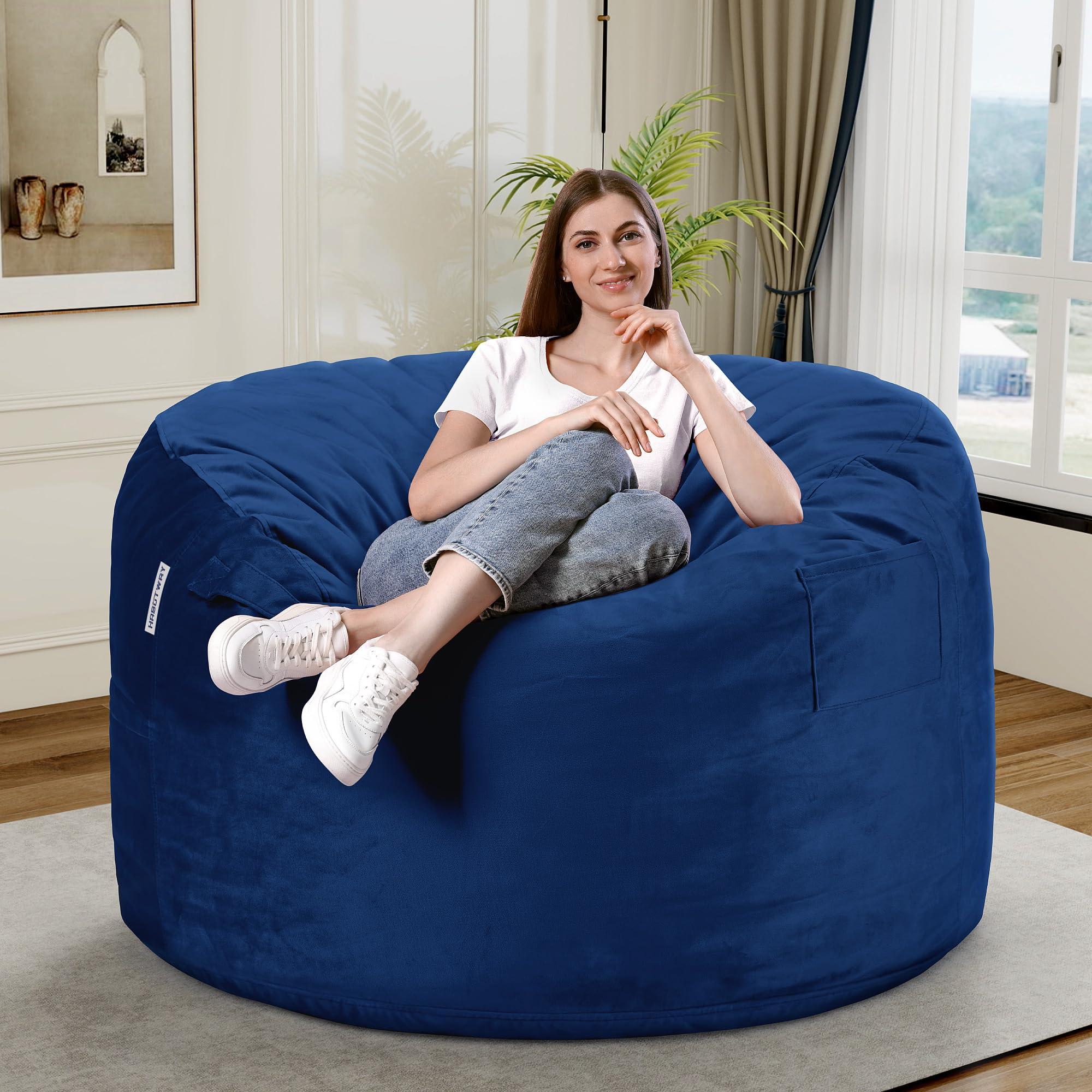 HABUTWAY chair demonstrates a 36x24 inch diameter for generous seating space.