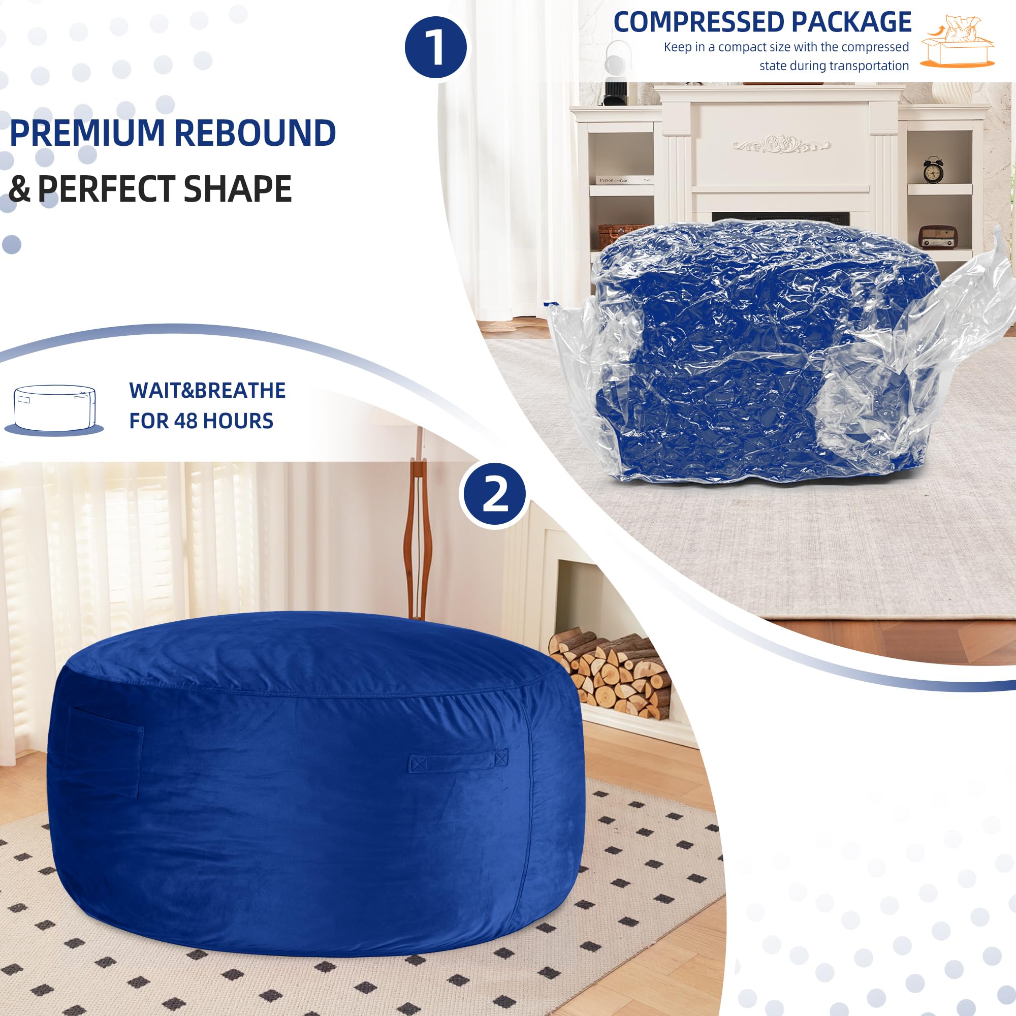 HABUTWAY unboxing phase expanding to full shape for lounging.