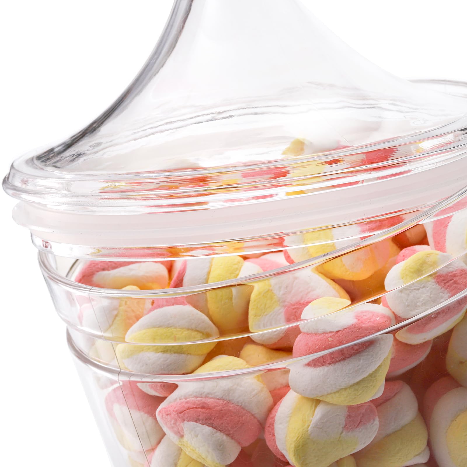 Hacaroa transparent jar highlighting contents, ideal for wedding table decor.