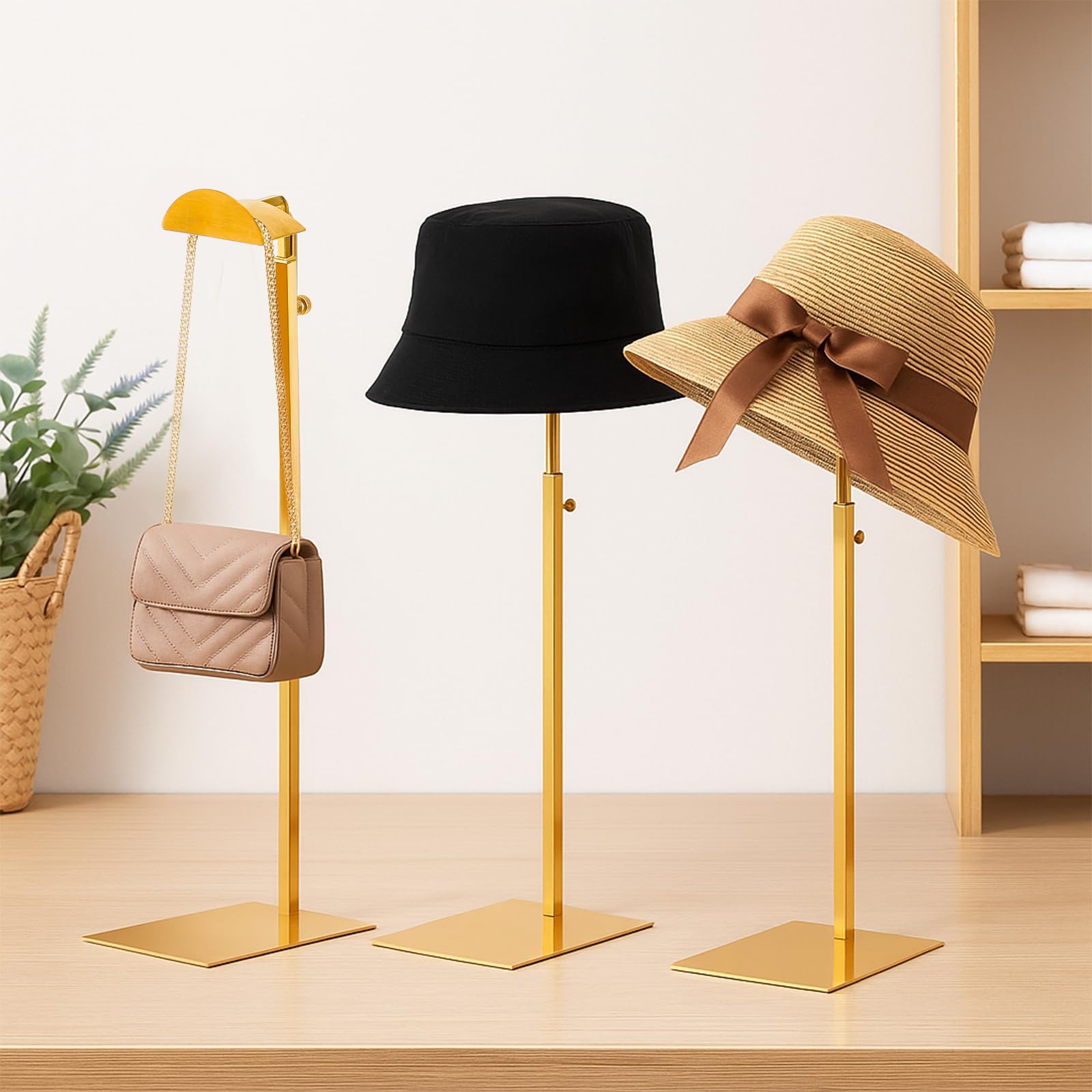 Hacaroa gold finish elevates home or store display aesthetics.