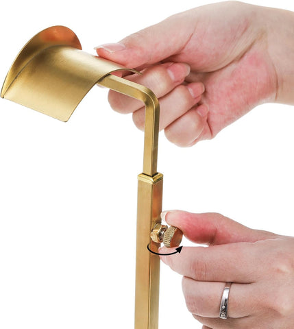Hacaroa stainless steel purse rack base emphasizes durability.