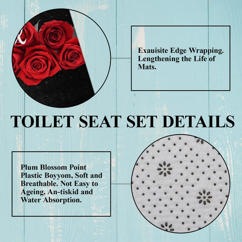Hadint detailed rose pattern adds a vivid focal point to any bathroom.
