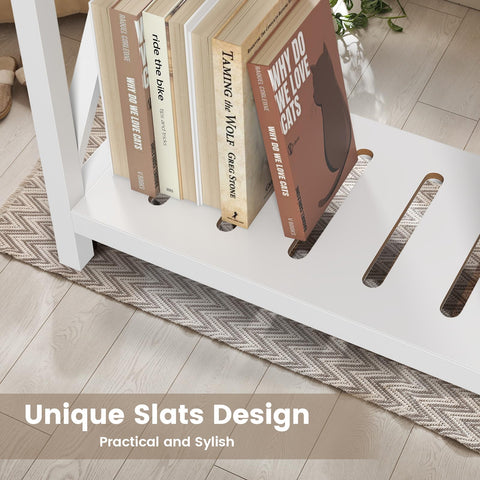 Hadulcet end table two-tier layout: extra storage without clutter.
