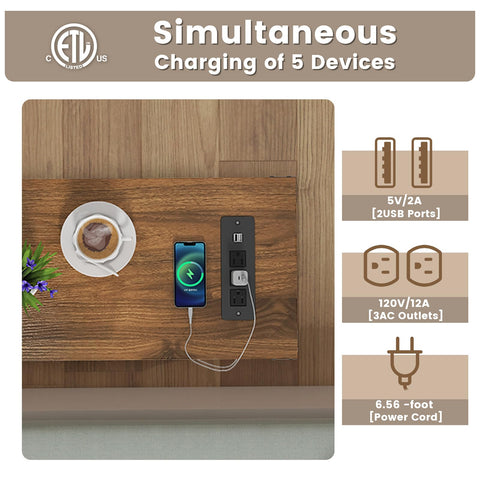 Hadulcet slim sofa-side table: fits beside seating without crowding.