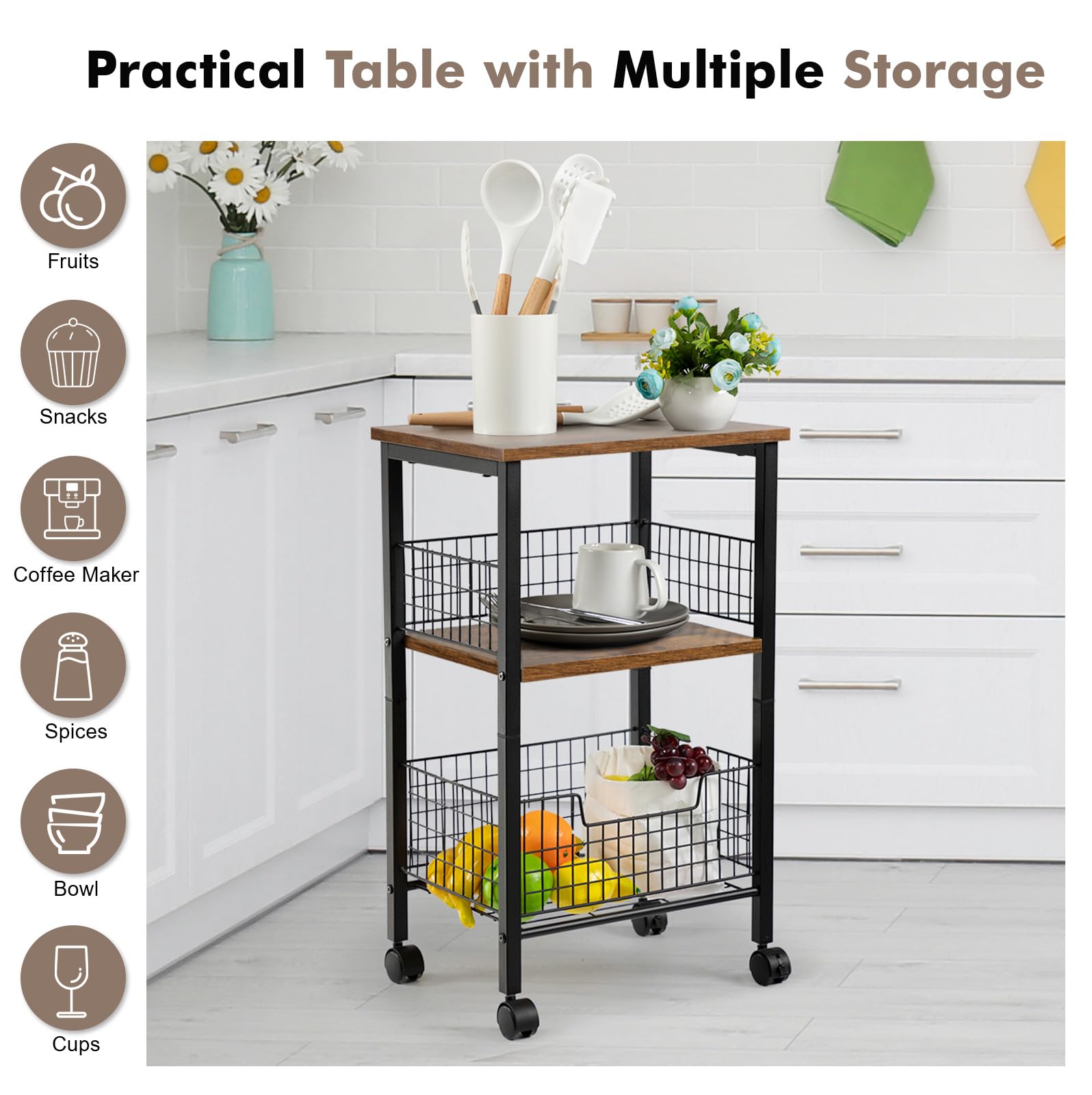 Hadulcet small end table easy assembly with clear instructions