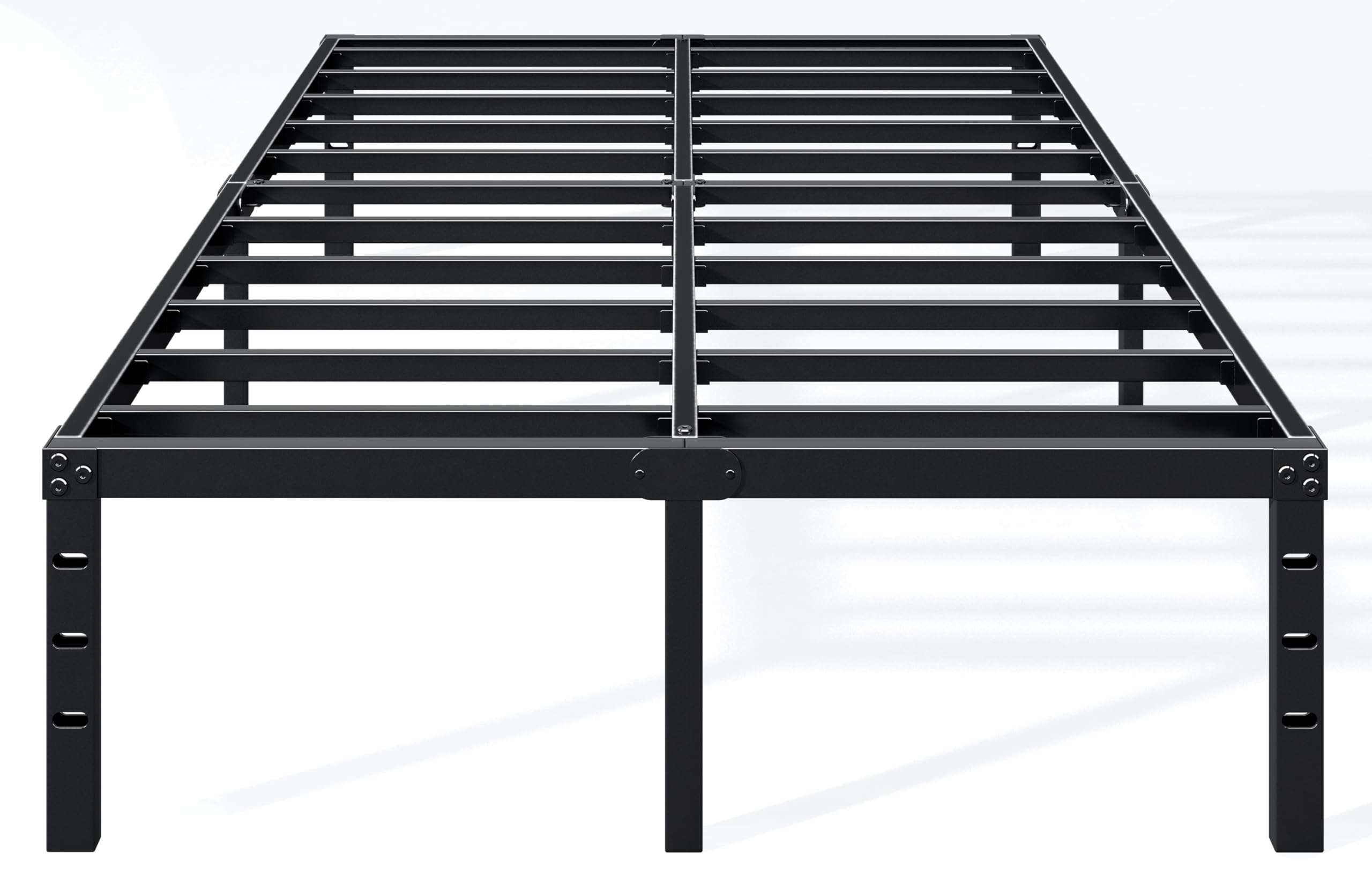 Hafenpo 12 inch queen bed frame with sturdy metal construction for solid support.