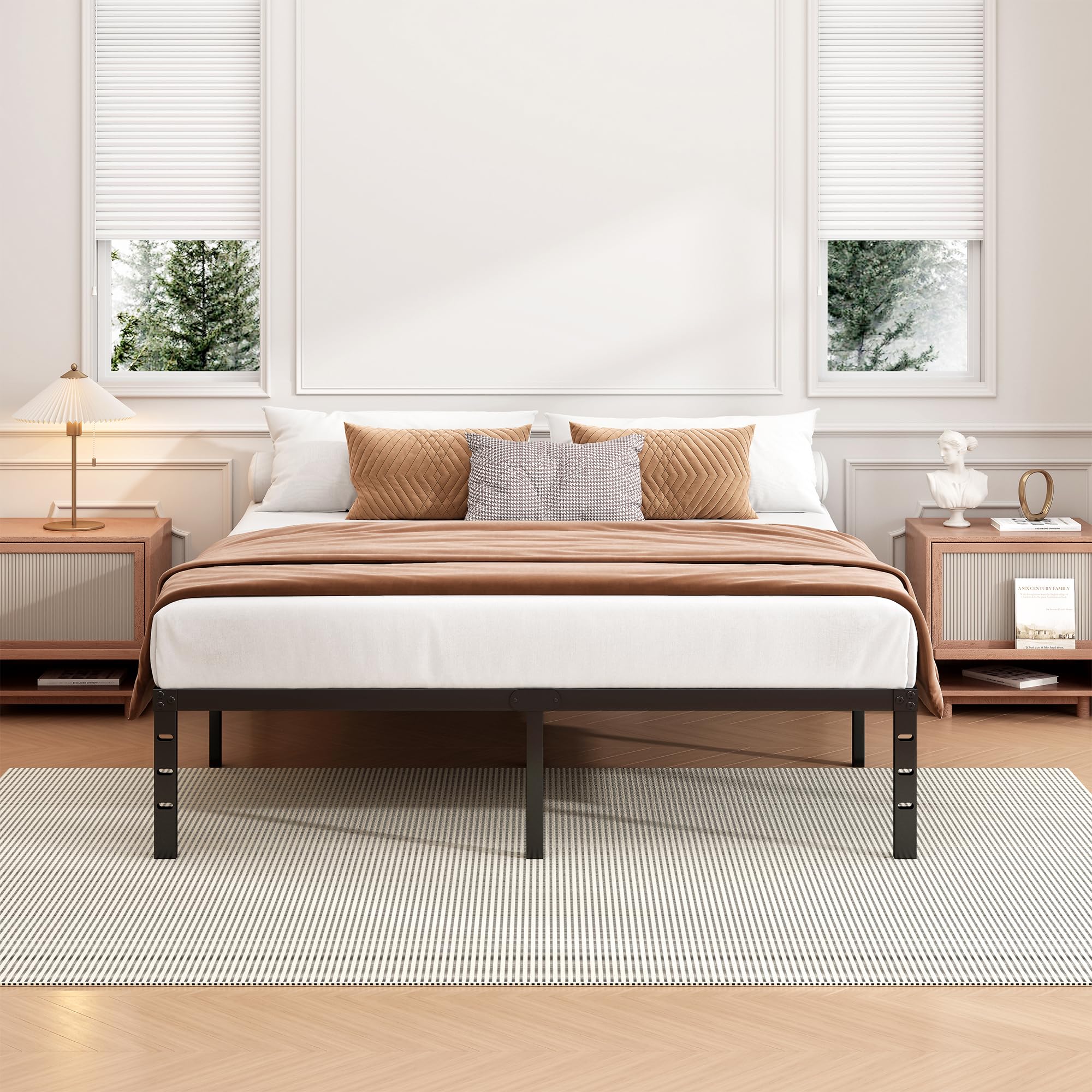 Hafenpo 16in under-bed storage space keeps the bedroom neat and organized.