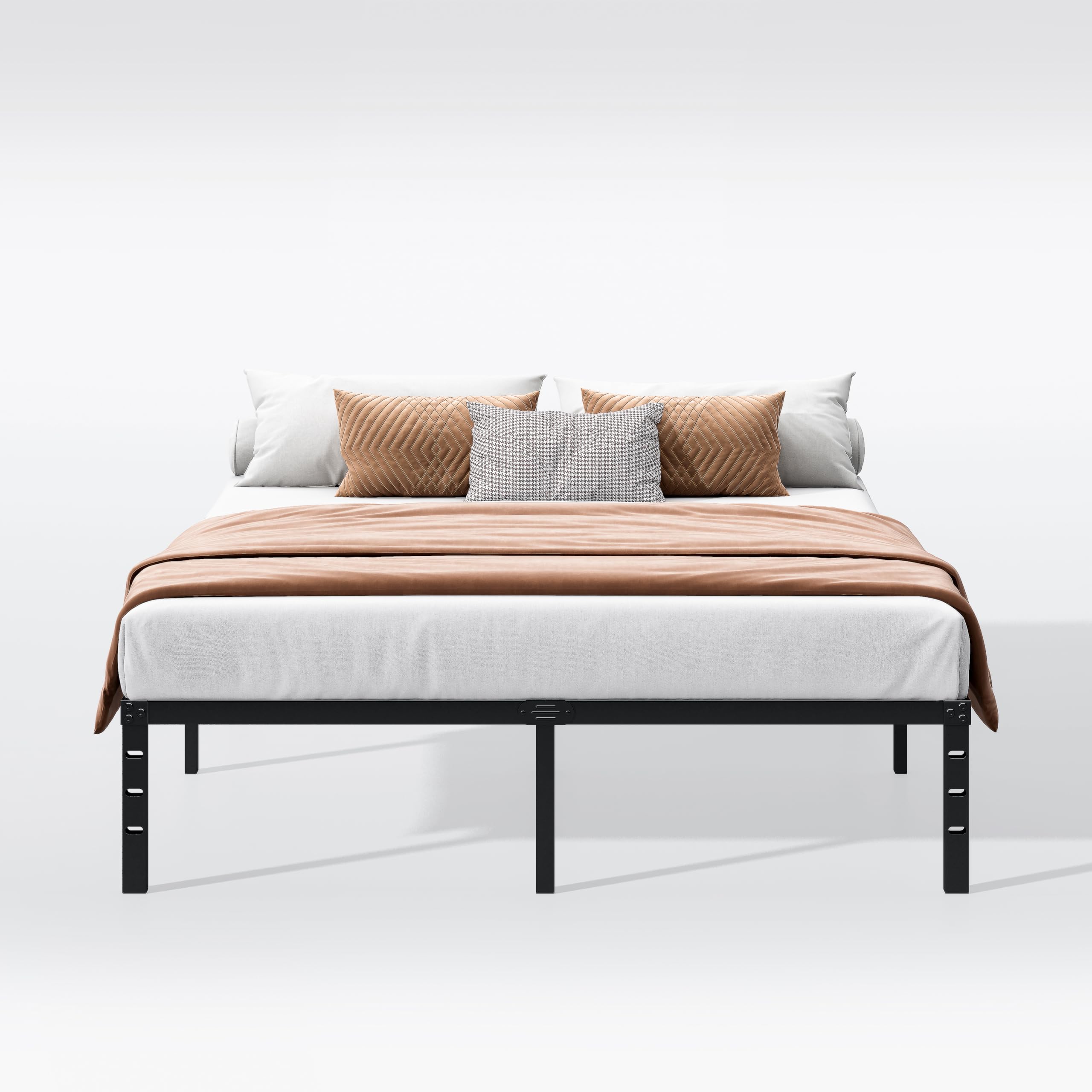 Hafenpo reminder that mattress is not included and frame is ready for a full mattress