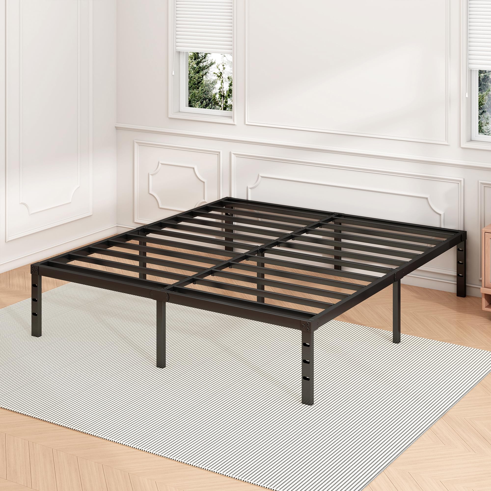 Hafenpo under-bed storage design keeps belongings neatly organized.