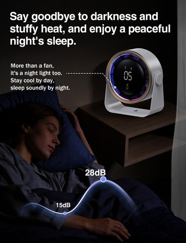HAGEDAWN small desk fan USB rechargeable battery enabling cordless cooling anywhere