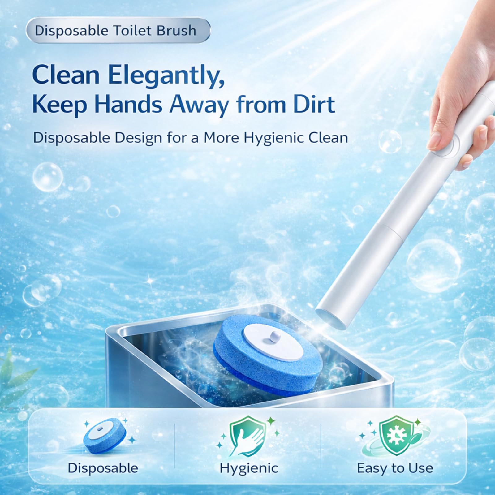HAGOIDGSH lightweight ABS handle reduces bending during cleaning