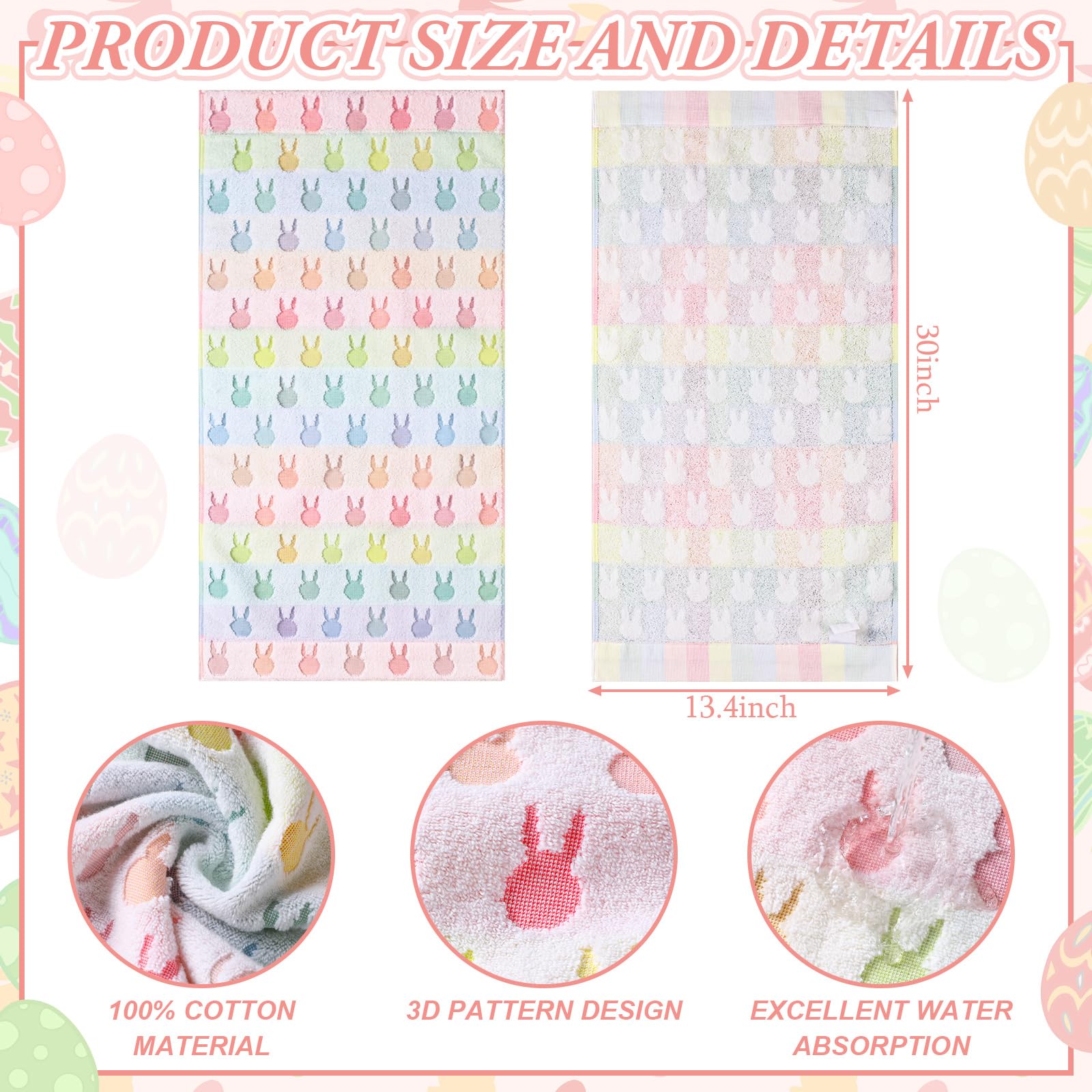 Hahafelt 3-piece cotton towel set ideal for bathroom and kitchen use