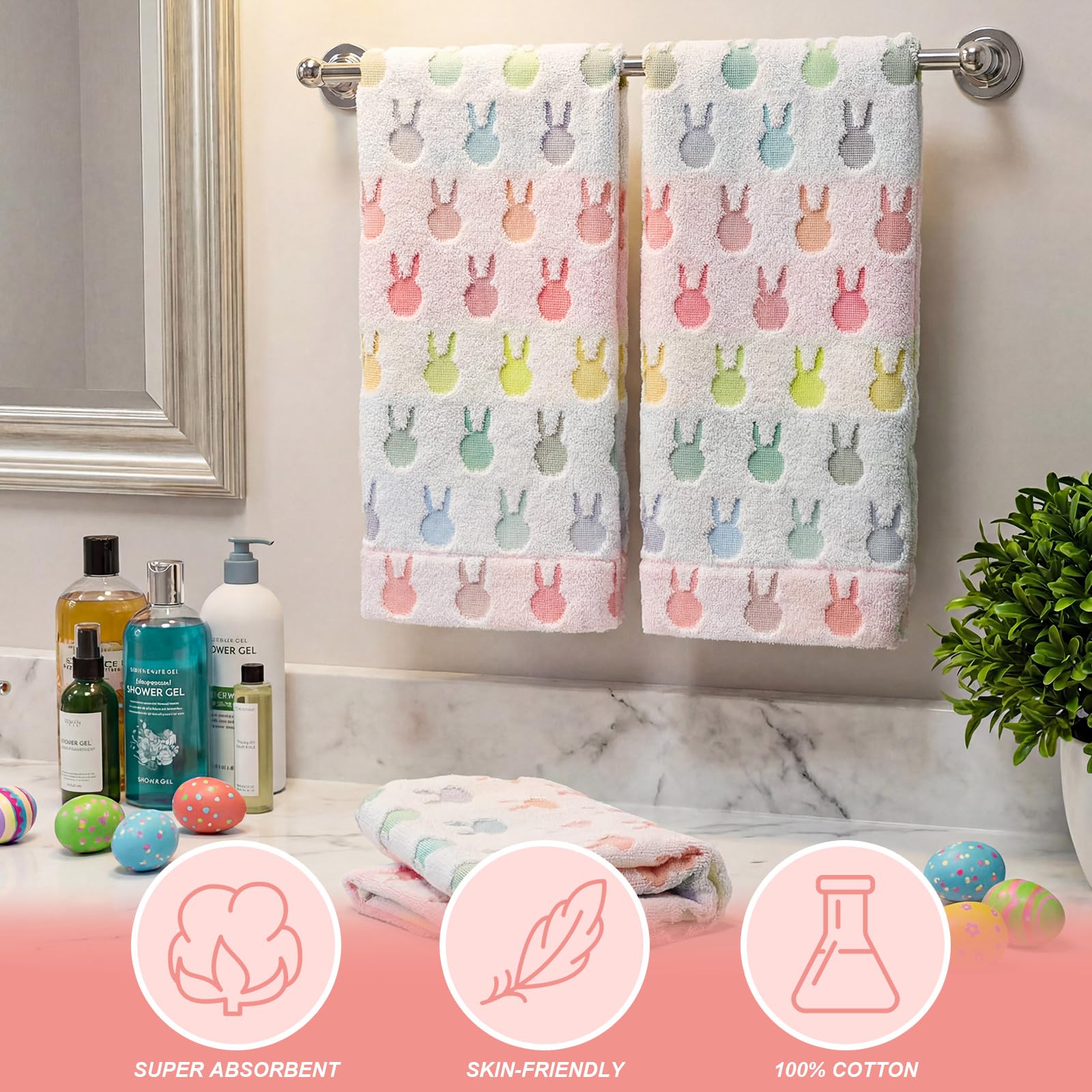 Hahafelt soft 100% cotton towels with quick absorption for daily use