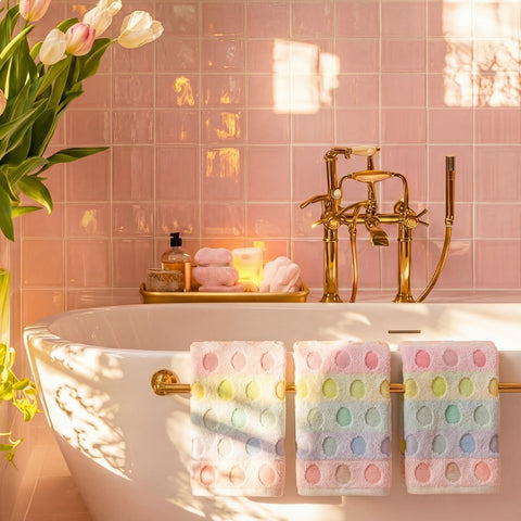 Hahafelt cotton towels are quick-drying and gentle on skin.