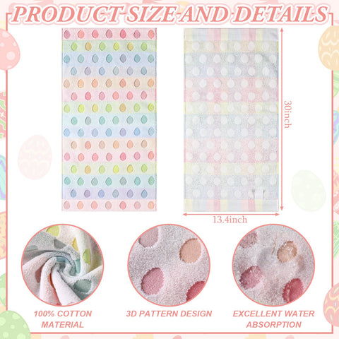 Hahafelt Easter towel with rabbit motif, perfect for kitchen and bathroom decor.