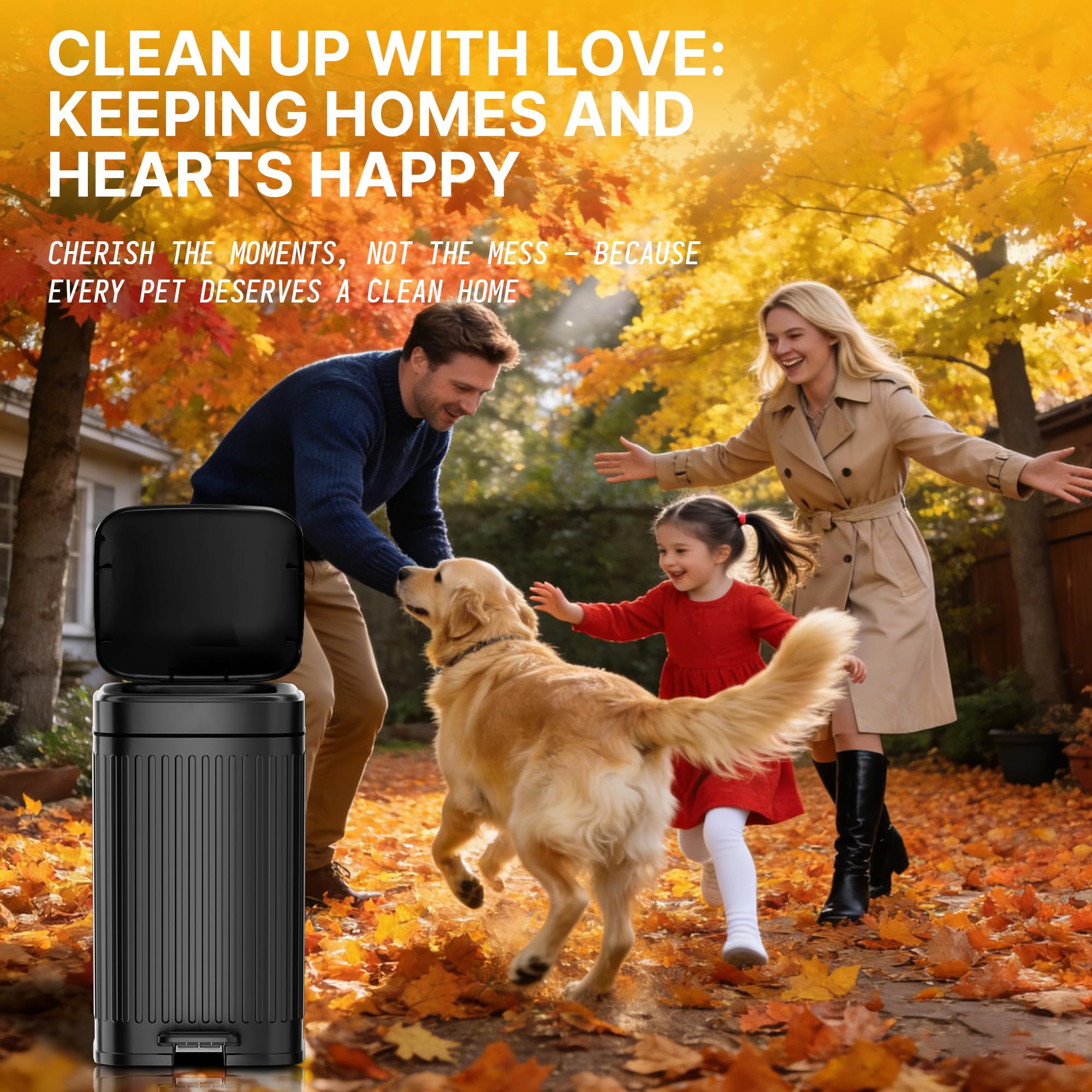 Hahomei 2.7-gallon capacity perfect for temporary waste before pickup