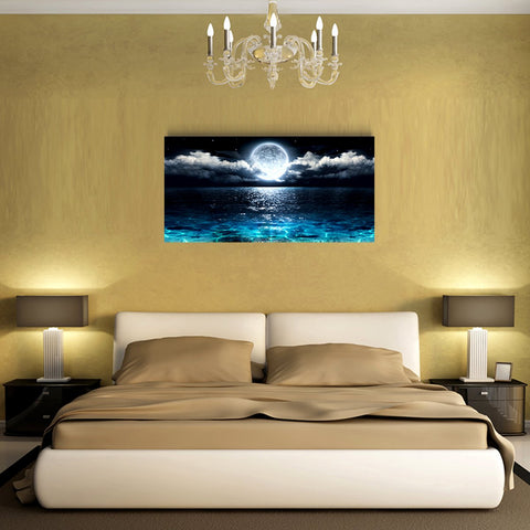 Haichuang Decor Art HD moon sea canvas print with vivid long-lasting colors