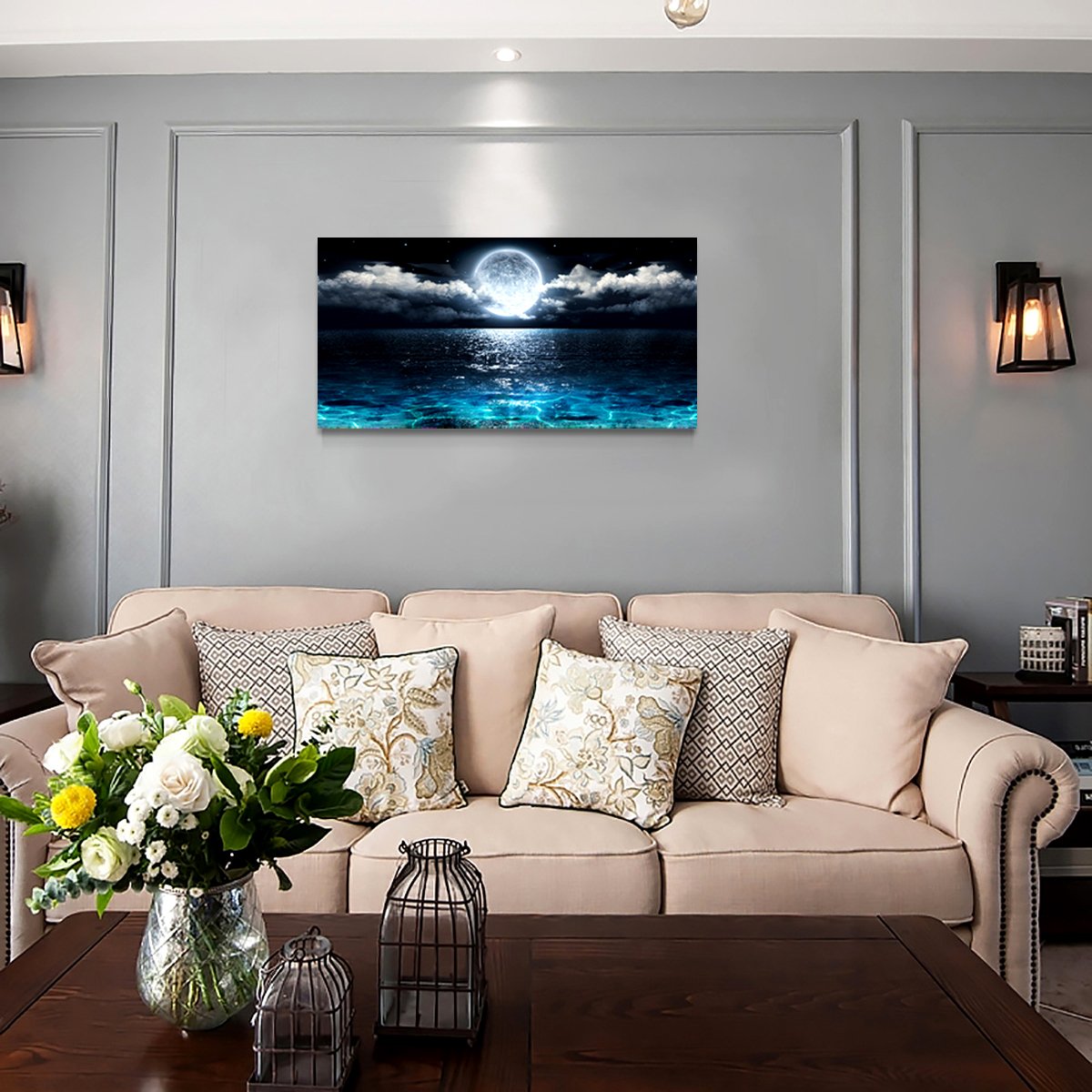 Haichuang Decor Art Seascape framed canvas for easy hallway display