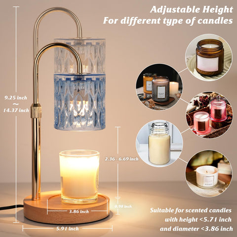 HAIDOLIANG candle warmer lamp dimmer controls customize brightness and heat