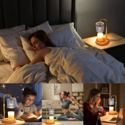 HAIDOLIANG candle warmer lamp soft glow enhances room ambiance