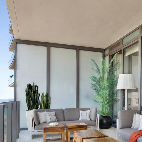 Haihong 6ft palm tree makes a bold statement in living rooms.