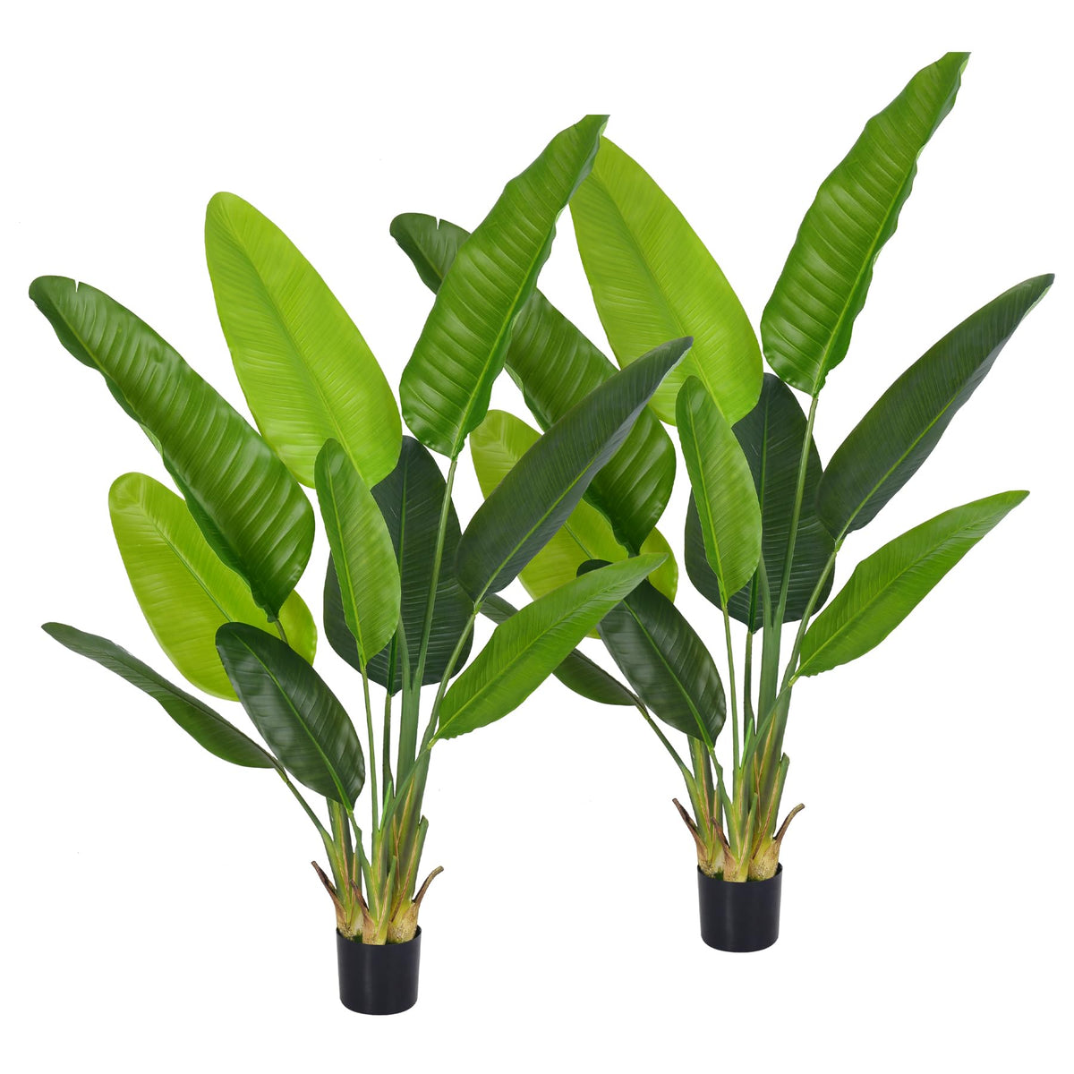 HAIHONG artificial Bird of Paradise 5ft leaves for a lush tropical look.