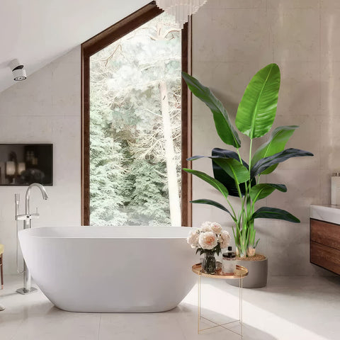 HAIHONG Paradise Bird tree with a durable pot base stands securely.