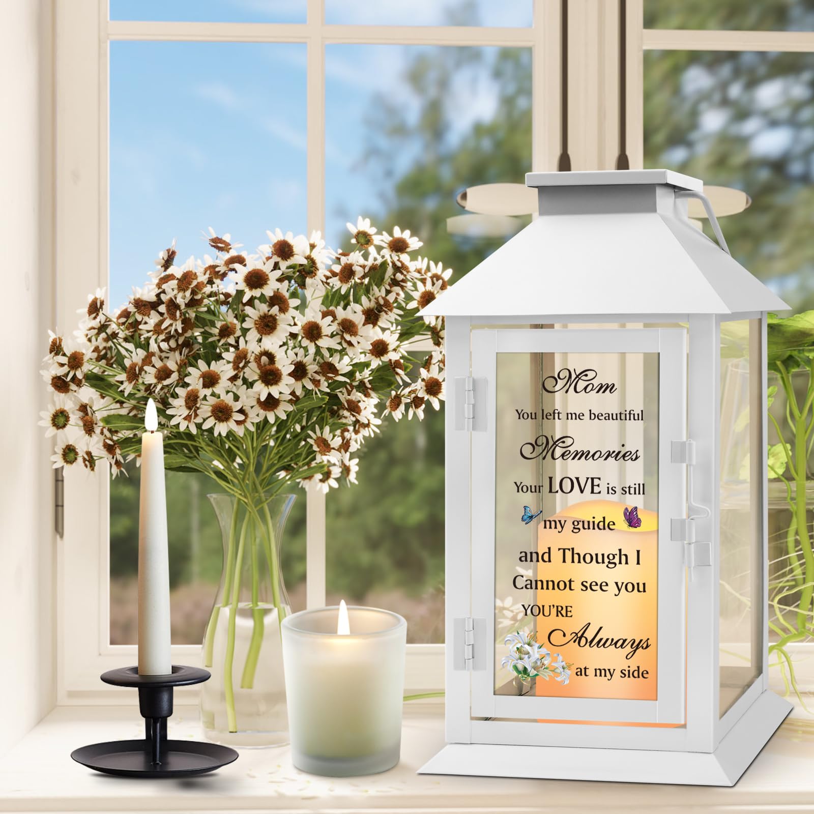 HN HAIINAA memorial lantern decor-set on shelf enhances ambience