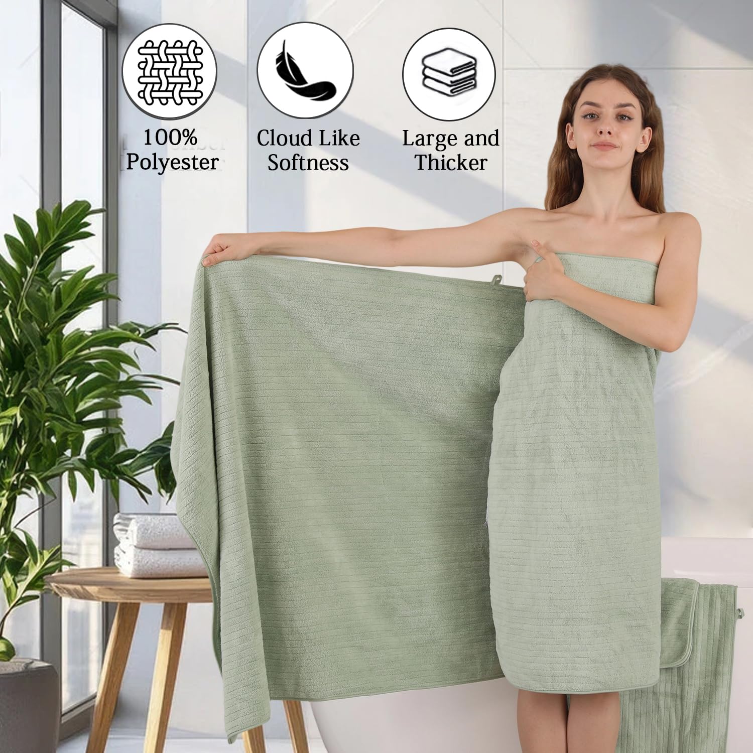 Complete 18-piece Hailea set shown for full family bathroom needs