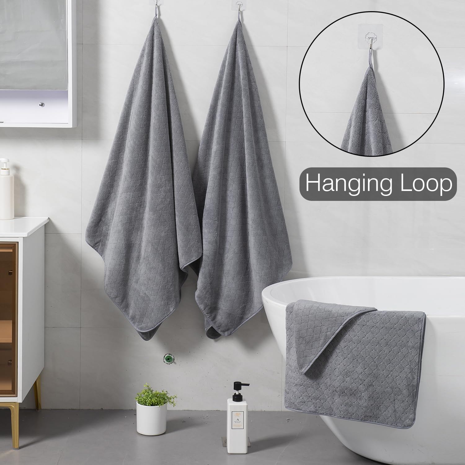 Hailea towel set ideal for family bathroom, gym, or pool.