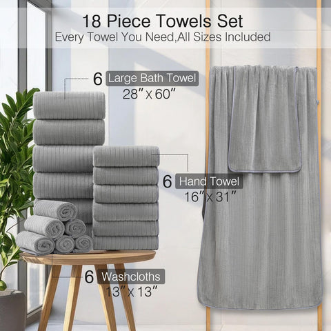 Hailea quick-dry bath towels on a drying rack.