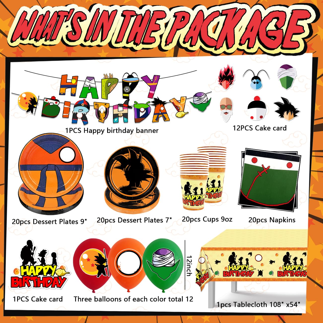 Haimimall anime dinner plates showcase iconic symbols for colorful table settings