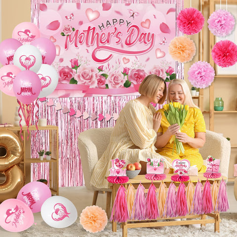 Haimimall paper pom poms brighten tables and ceiling areas
