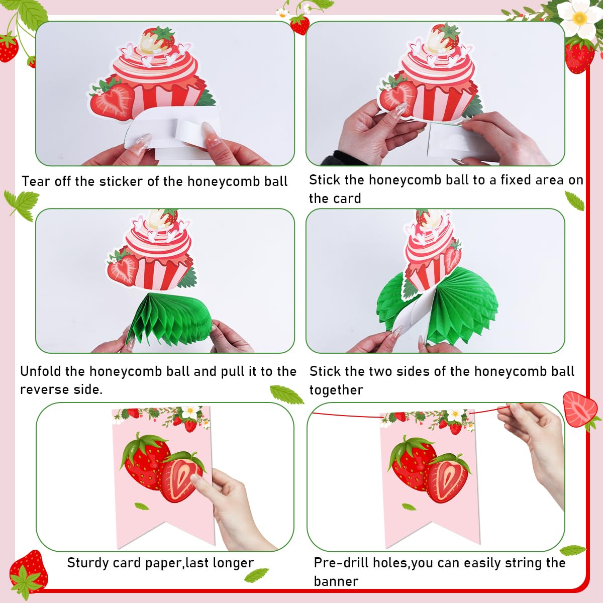 Haimimall strawberry forks and straws streamline party serving